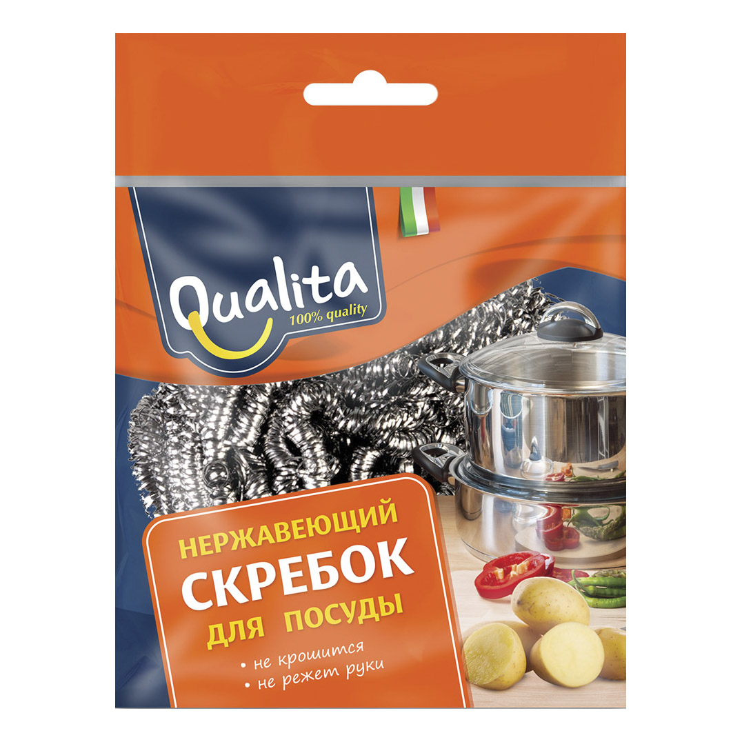 

Скребок Qualita из нержавеющей стали, Серебристый