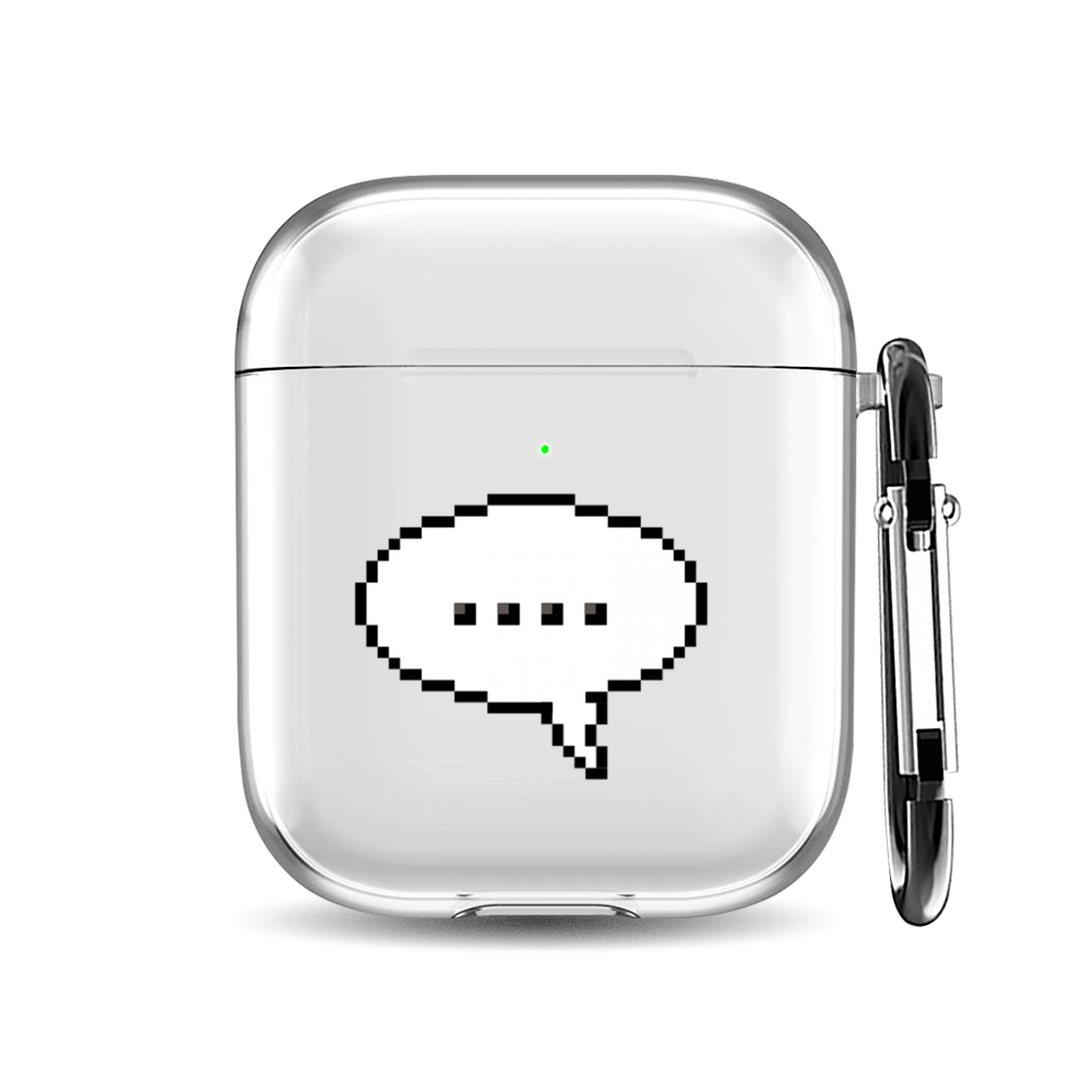 

Силиконовый чехол для наушников Airpods 1/2 "Пиксельный диалог", AIPC-410-9A-1