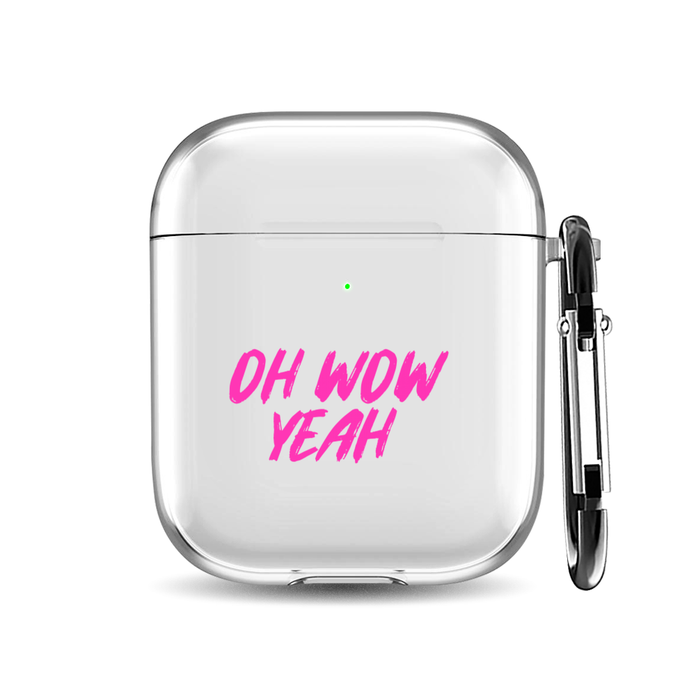 

Силиконовый чехол для наушников Airpods 1/2 "Oh wow yeah!", AIPC-410-9A-1