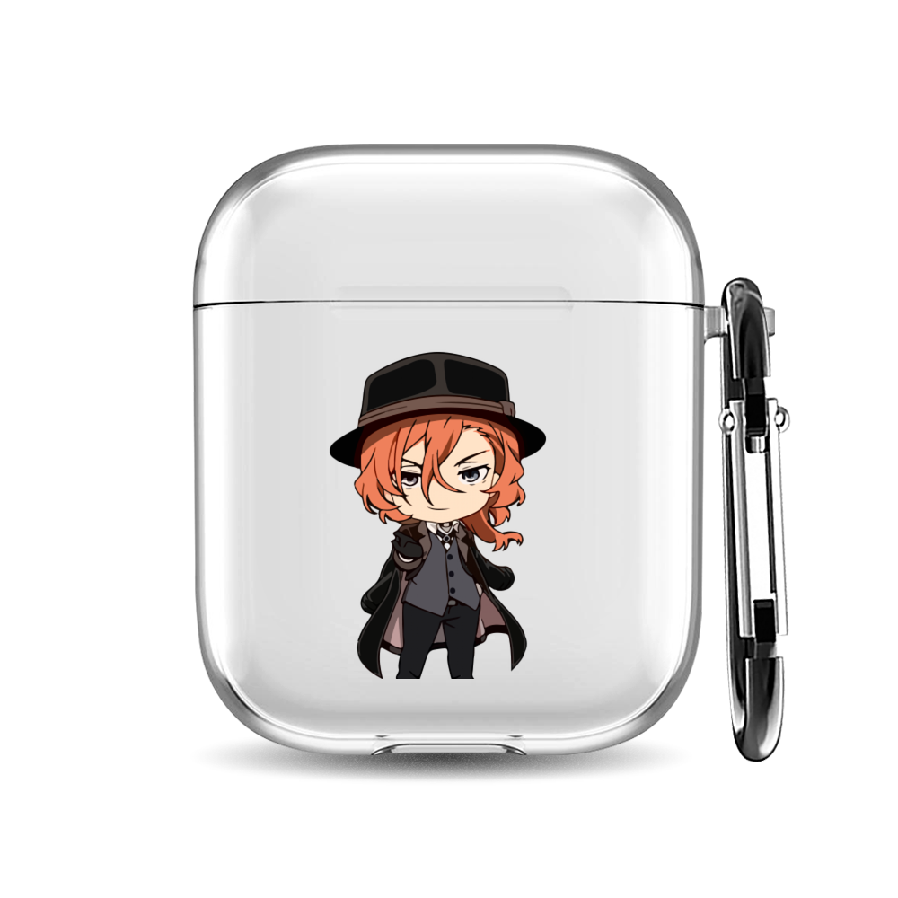 

Силиконовый чехол для наушников Airpods 1/2 "Чуя BSD", AIPC-410-9A-1