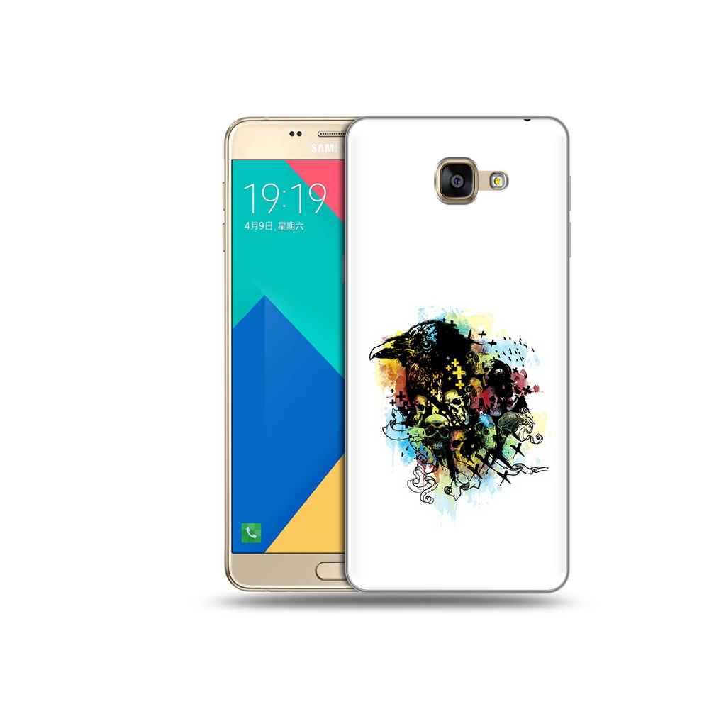 

Чехол MyPads Tocco для Samsung Galaxy A9 ворон и черепа (PT25200.562.273), Прозрачный, Tocco