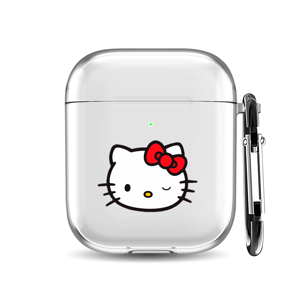 

Силиконовый чехол для наушников Airpods 1/2 "Китти подмигивает", AIPC-410-9A-1