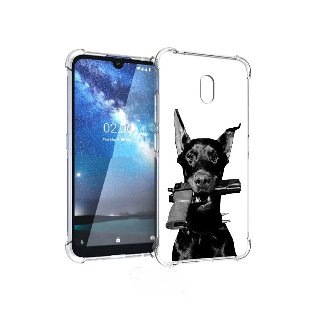 

Чехол MyPads Tocco для ZTE Blade L8 доберман с пистолетом (PT136677.443.331), Прозрачный, Tocco