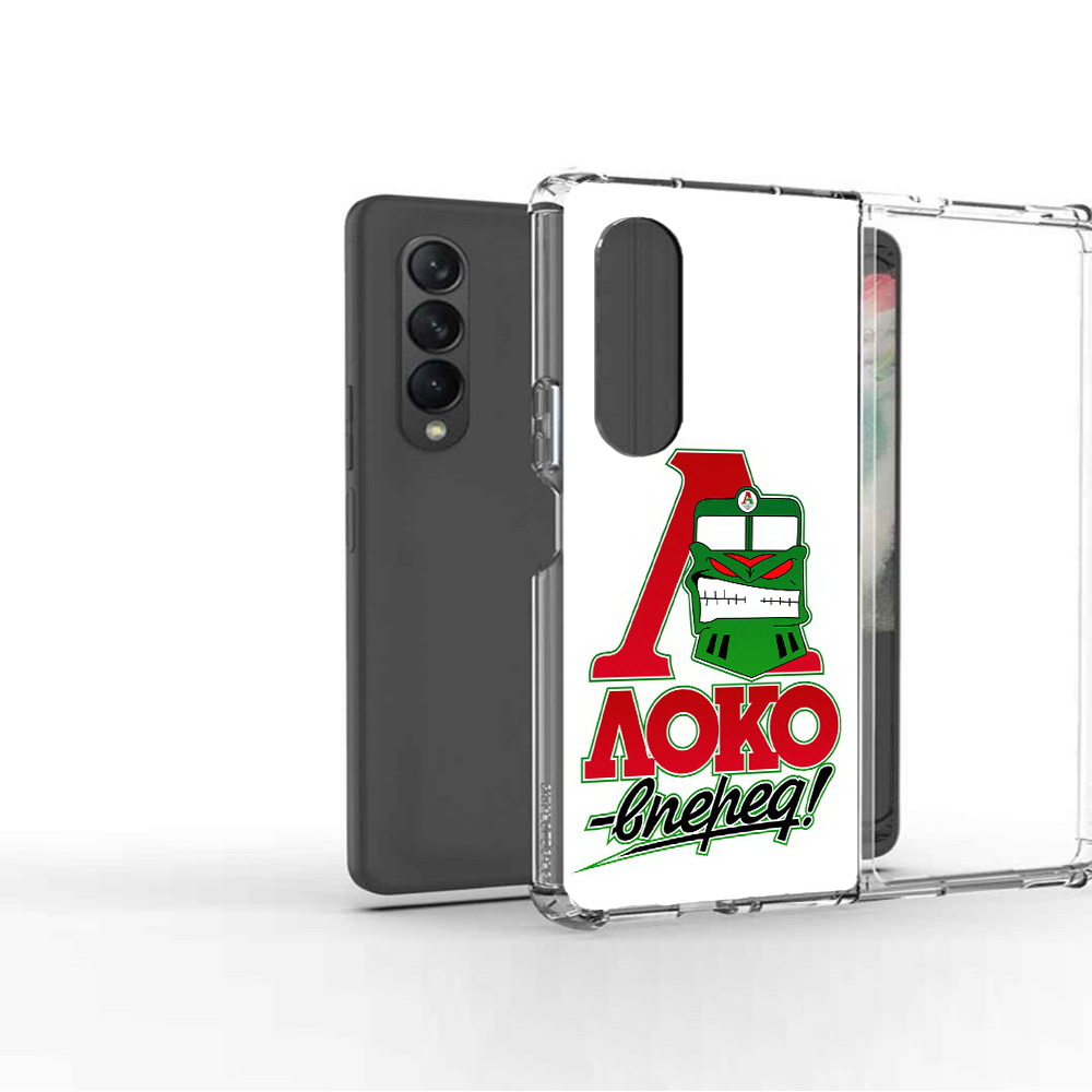 

Чехол MyPads Tocco для Samsung Galaxy Z Fold 3 ФК локо вперед, Прозрачный, Tocco