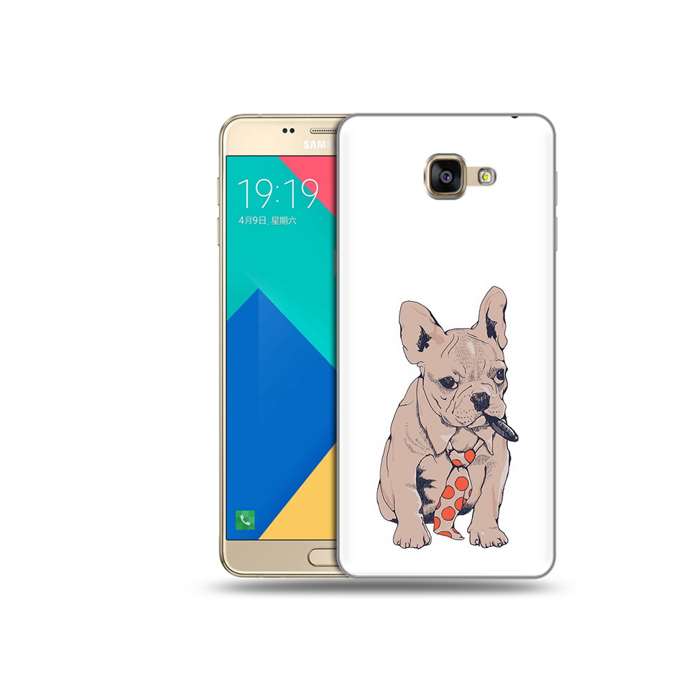 

Чехол MyPads Tocco для Samsung Galaxy A9 бульдог с сигарой (PT25200.562.250), Прозрачный, Tocco