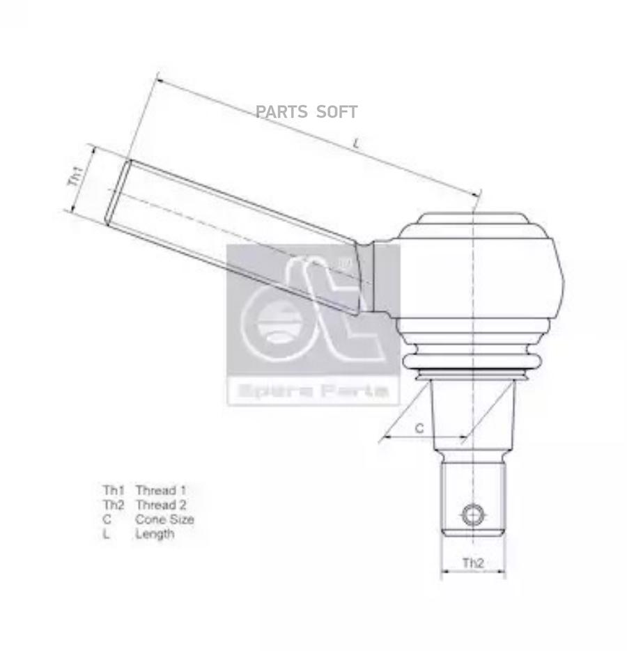 

1.19149_наконечник рулевой тяги RHT M30x1.5, L=145Scania P/R-Serie AM950