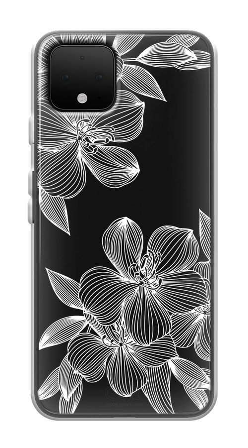 

Чехол на Google Pixel 4 "Крокус", Белый;прозрачный, 270250-1