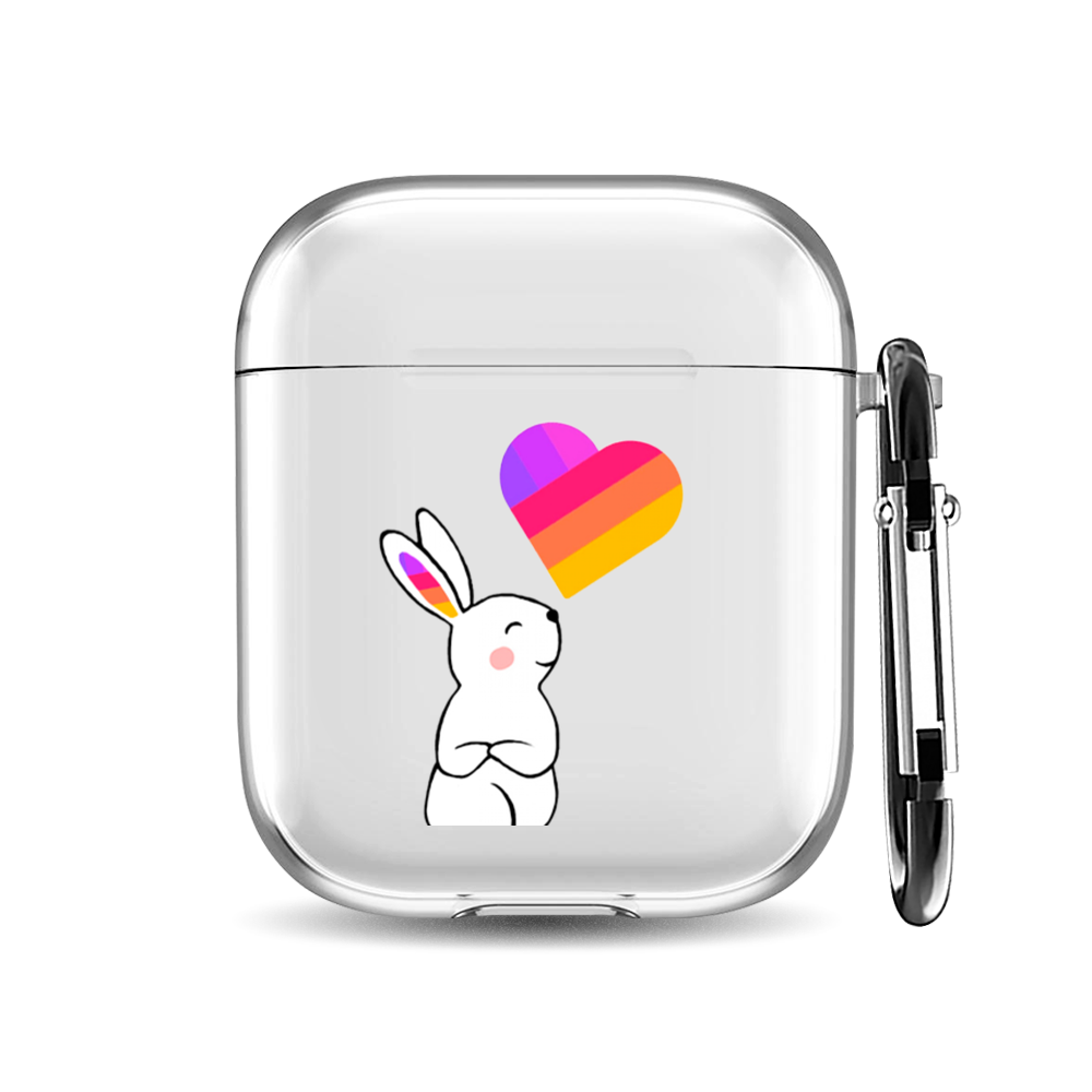 

Силиконовый чехол для наушников Airpods 1/2 "Кролик by Likee", AIPC-410-9A-1