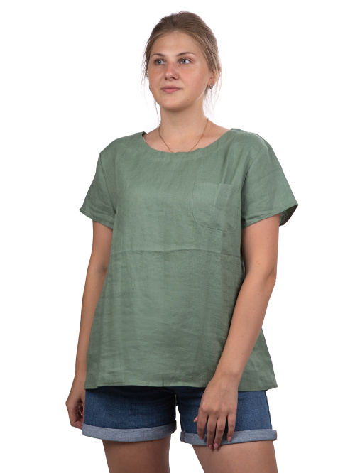 Блуза женская Westfalika LY20-0928-123-1 зеленая 48 RU