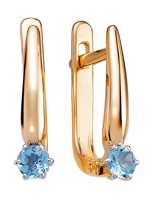 

Серьги женские Vesna jewelry 2273-151-175-00 из красного золота, аквамарин, 2273-151-175-00