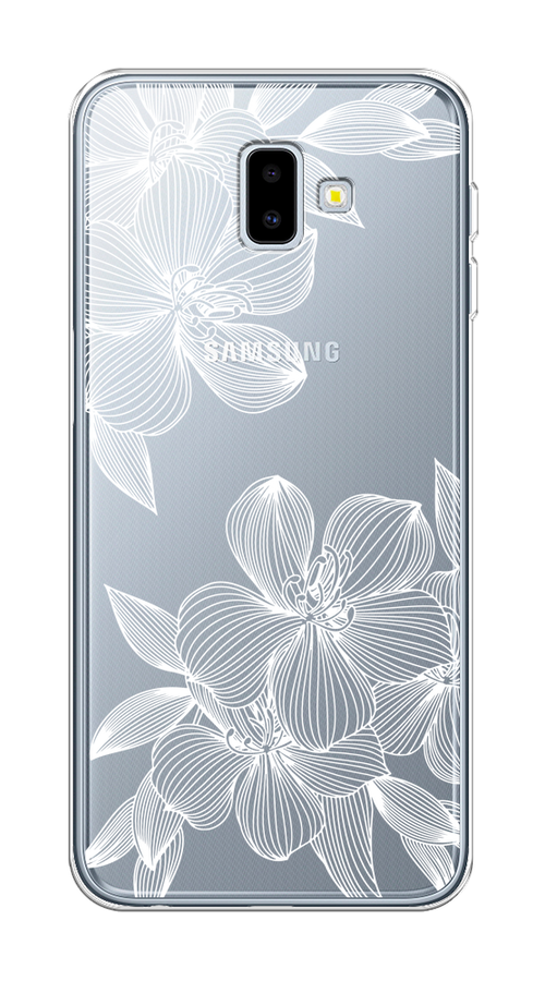 

Чехол на Samsung Galaxy J6 Plus 2018 "Крокус", Белый;прозрачный, 26950-1