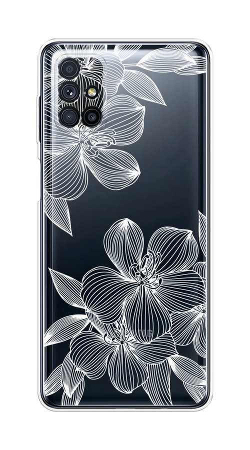 

Чехол на Samsung Galaxy M31s "Крокус", Белый;прозрачный, 2101450-1