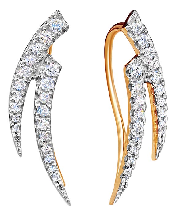 

Серьги женские Vesna jewelry 21248-151-00-00 из красного золота, бриллиант, 21248-151-00-00