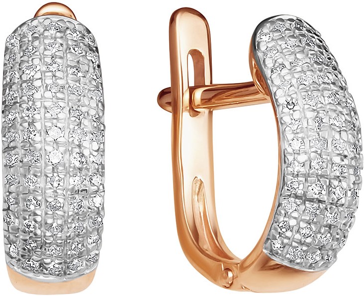 

Серьги женские Vesna jewelry 2067-151-01-00 из красного золота, бриллиант, 2067-151-01-00