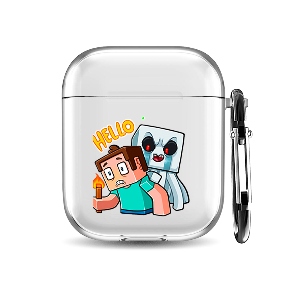 

Силиконовый чехол для наушников Airpods 1/2 "Hello", AIPC-410-9A-1