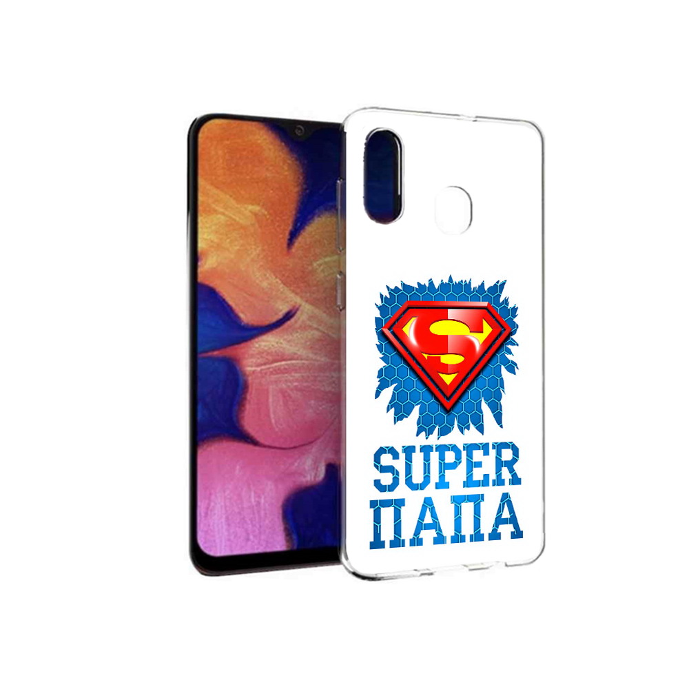 

Чехол MyPads Tocco для Samsung Galaxy A30 Супер Папа (PT126700.499.165), Прозрачный, Tocco