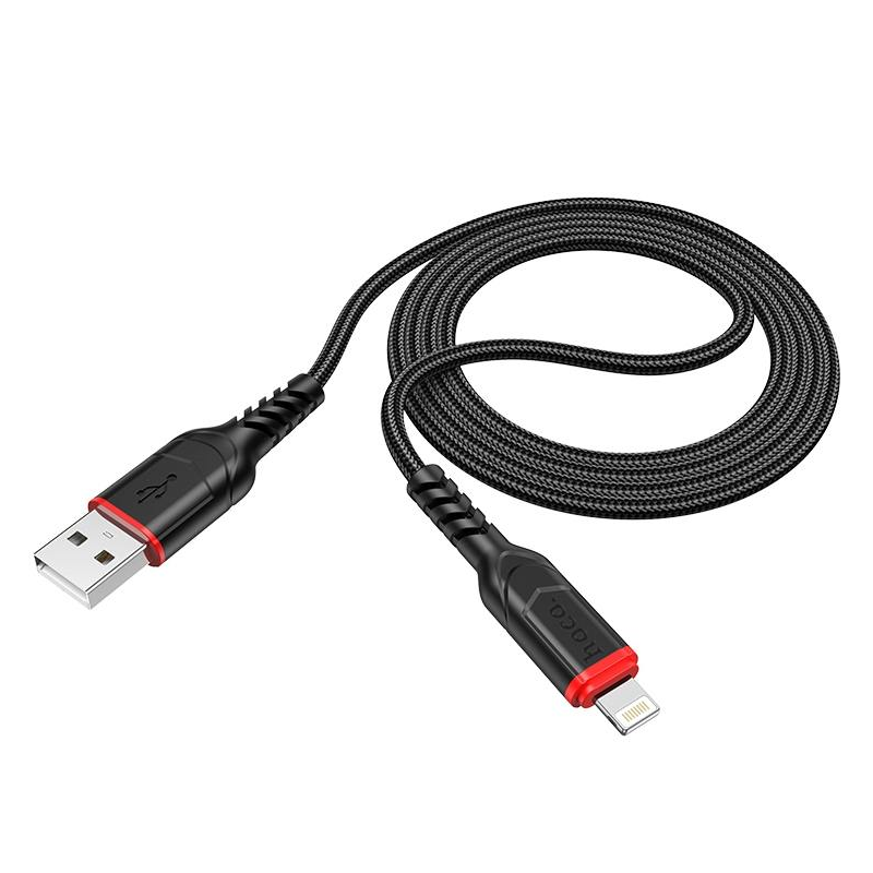 

Кабель Lightning-USB Hoco 1м черный
