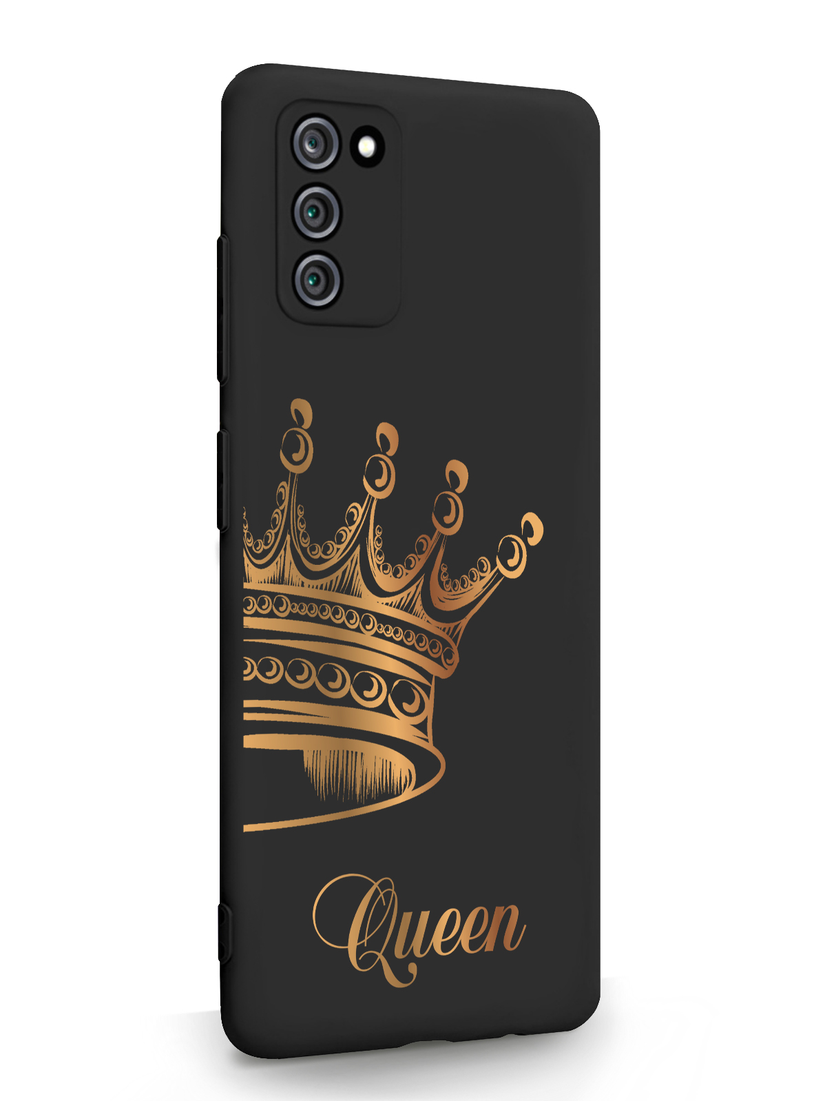 фото Чехол musthavecase для samsung galaxy a03s парный чехол корона queen черный