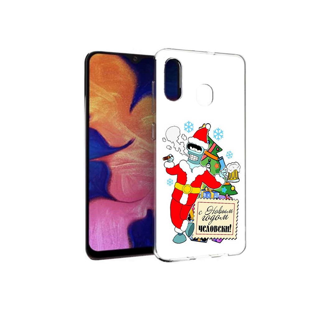

Чехол MyPads Tocco для Samsung Galaxy A30 С новым годом человеки (PT126700.499.150), Прозрачный, Tocco