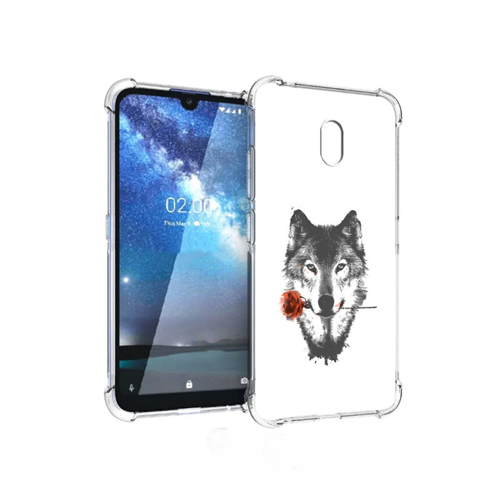 Чехол MyPads Tocco для ZTE Blade L8 волк с розой (PT136677.443.270)