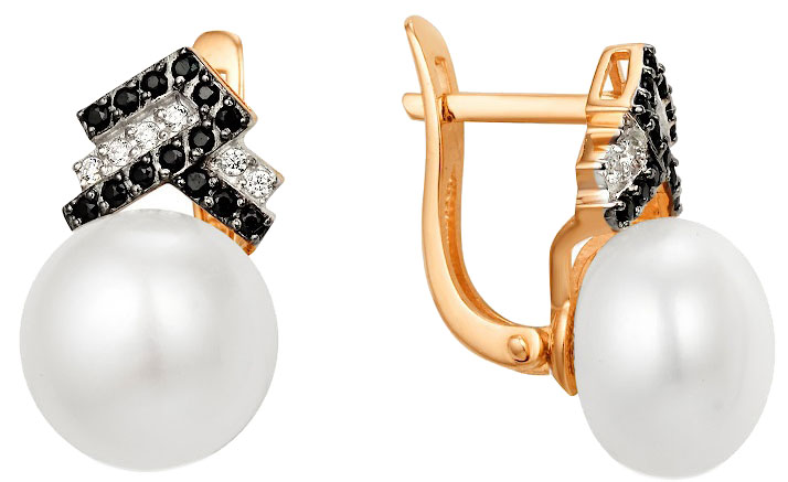 

Серьги женские Contessa 21802564-g из красного золота, жемчуг/фианит, 21802564-g