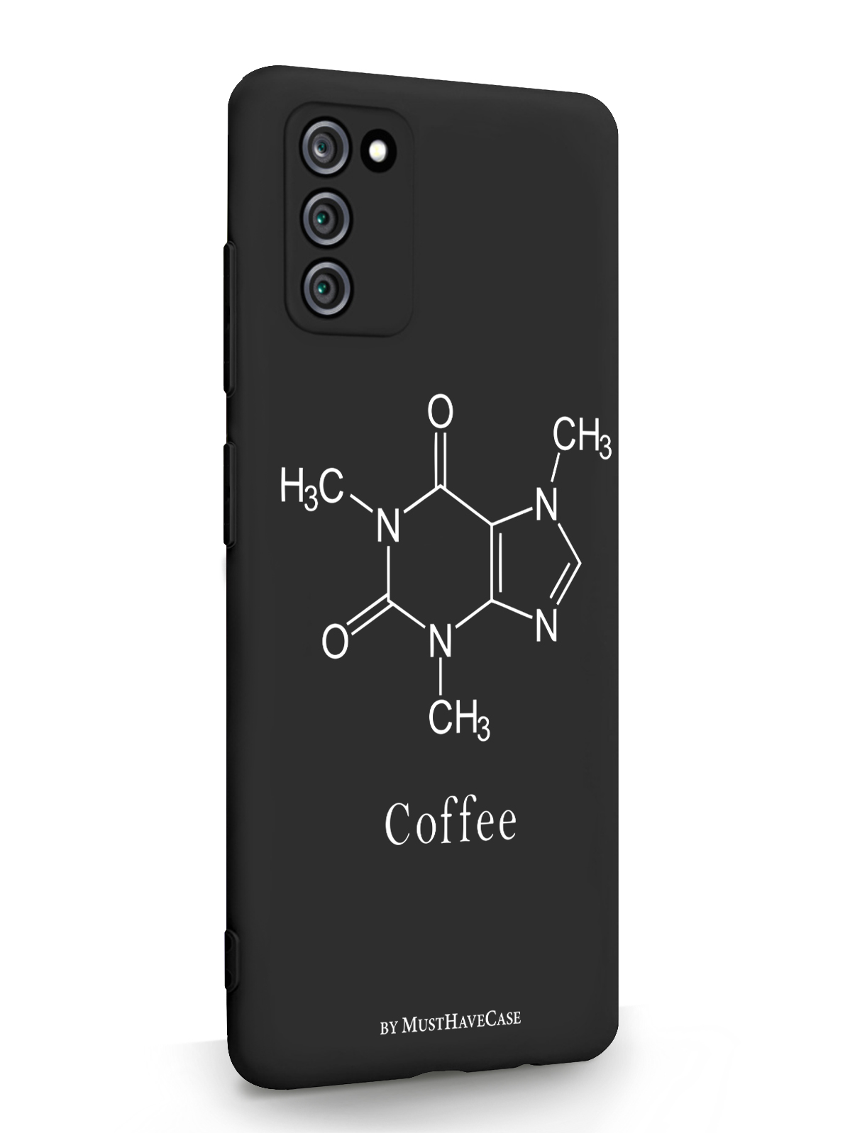 фото Чехол musthavecase для samsung galaxy a03s молекула кофе черный