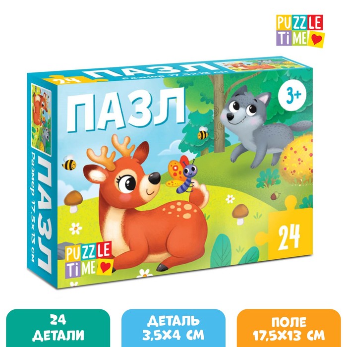 

Пазл «Лесные жители», 24 элемента, Пазлы 24 элемента Puzzle Time