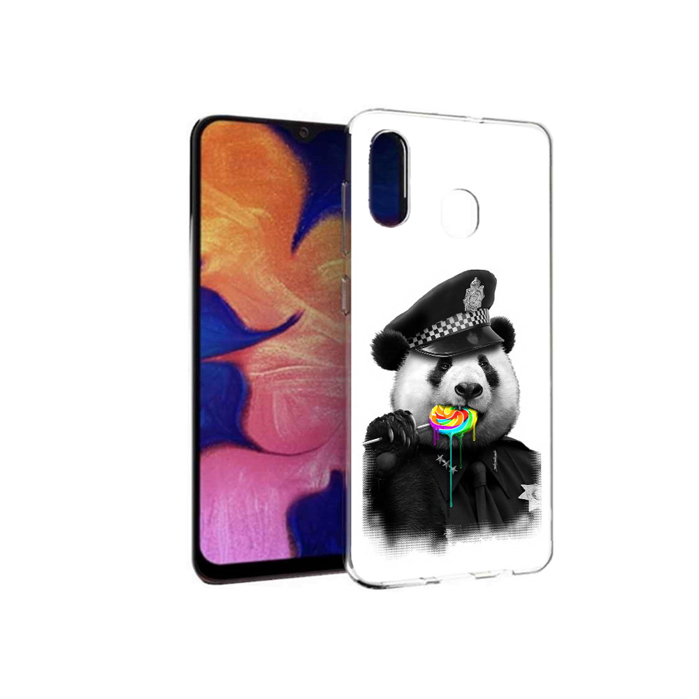 

Чехол MyPads Tocco для Samsung Galaxy A30 Панда полиция (PT126700.499.130), Прозрачный, Tocco