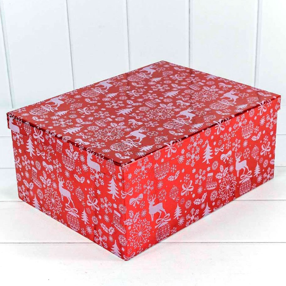 Коробка подарочная OMG-GIFT Новогодняя 730605/1634-23 прямоугольная 23х16,5х9,5 см