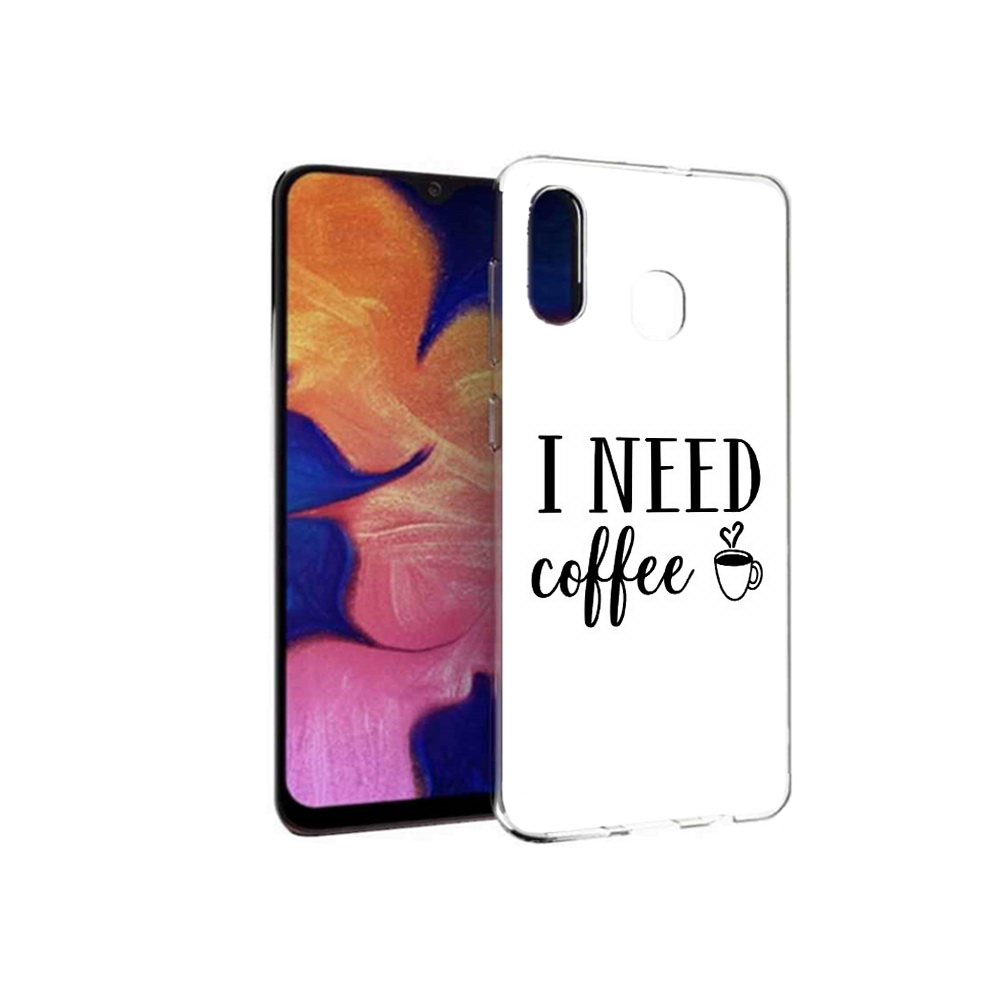 

Чехол MyPads Tocco для Samsung Galaxy A30 Мне нужен кофе (PT126700.499.121), Прозрачный, Tocco