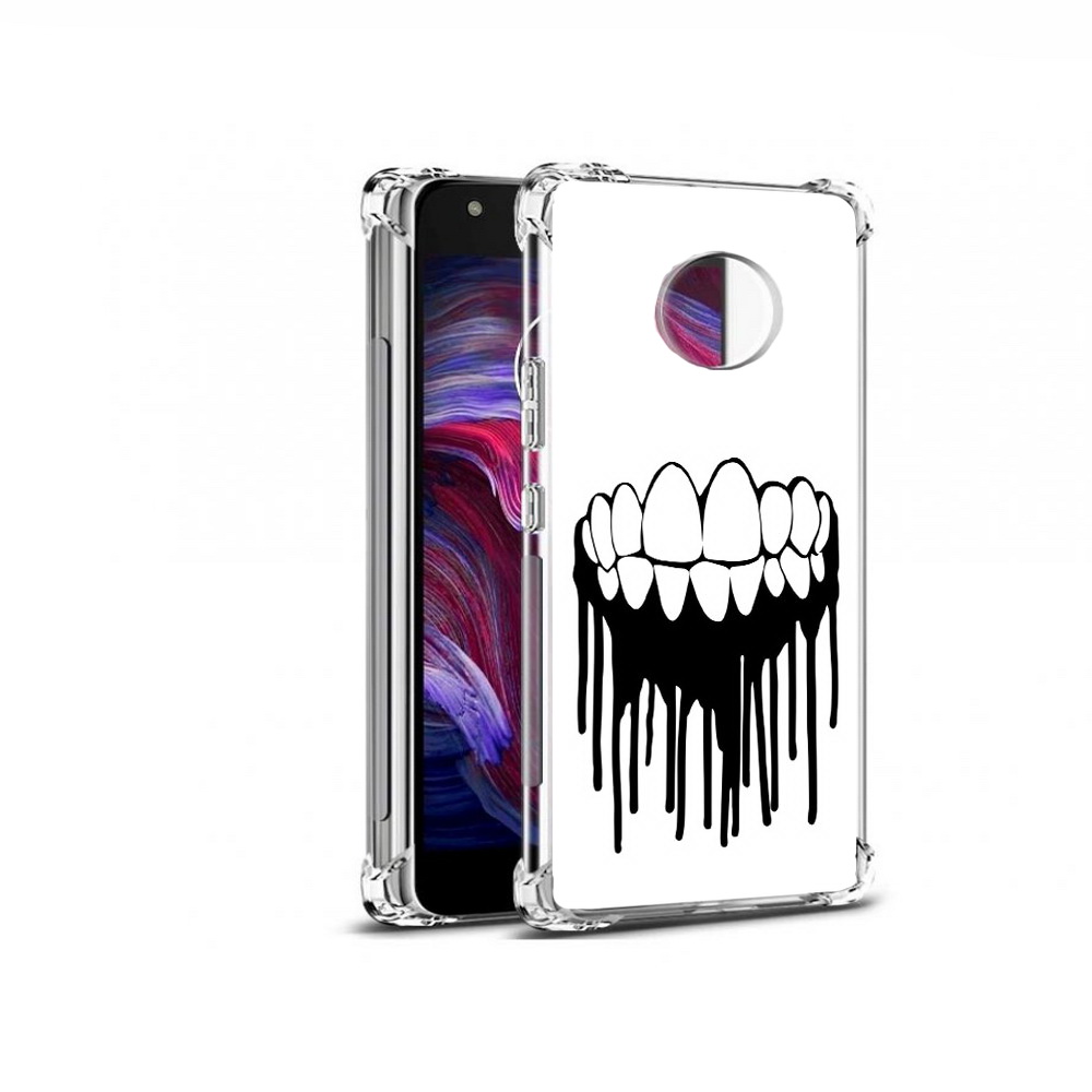 

Чехол MyPads Tocco для Motorola Moto X4 зубы (PT96319.371.372), Прозрачный, Tocco