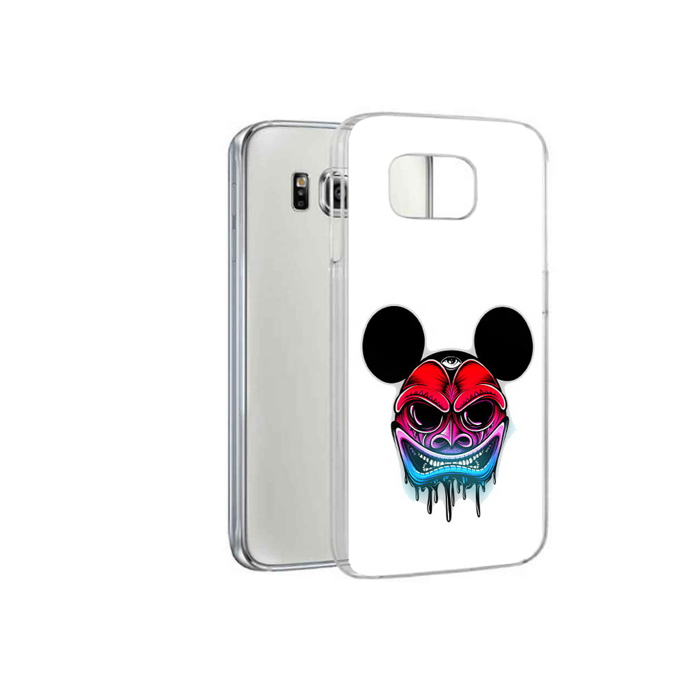 

Чехол MyPads Tocco для Samsung Galaxy S6 микки в маске (PT12300.506.473), Прозрачный, Tocco