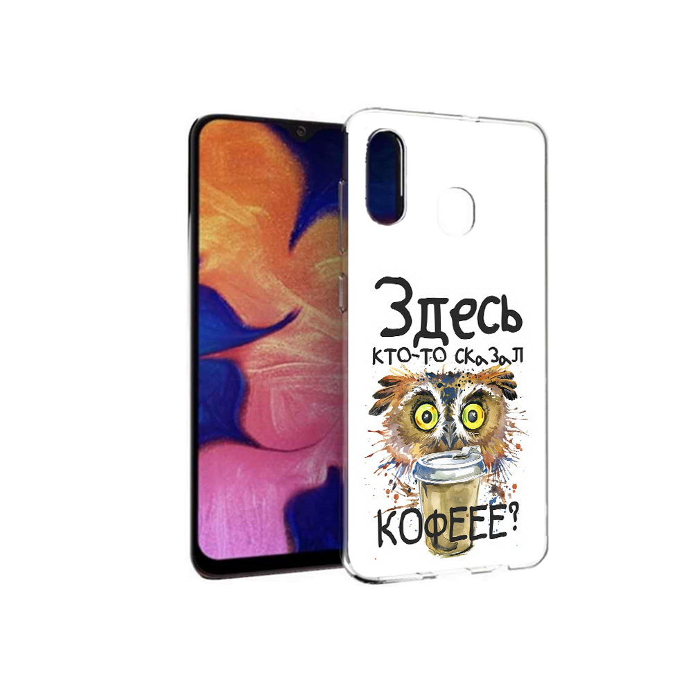 Чехол MyPads Tocco для Samsung Galaxy A30 Любительница кофе (PT126700.499.111)