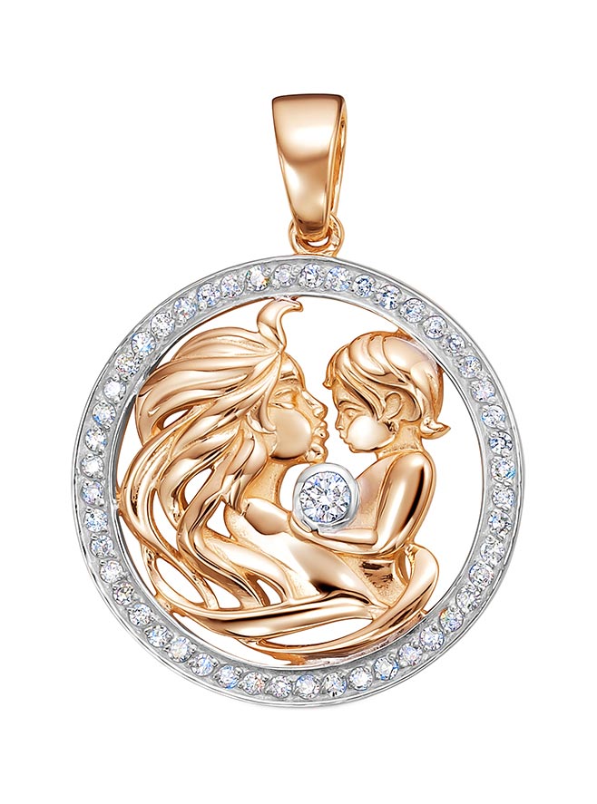 

Кулон женский Vesna jewelry 31294-151-46-00 из красного золота, бриллиант, 31294-151-46-00