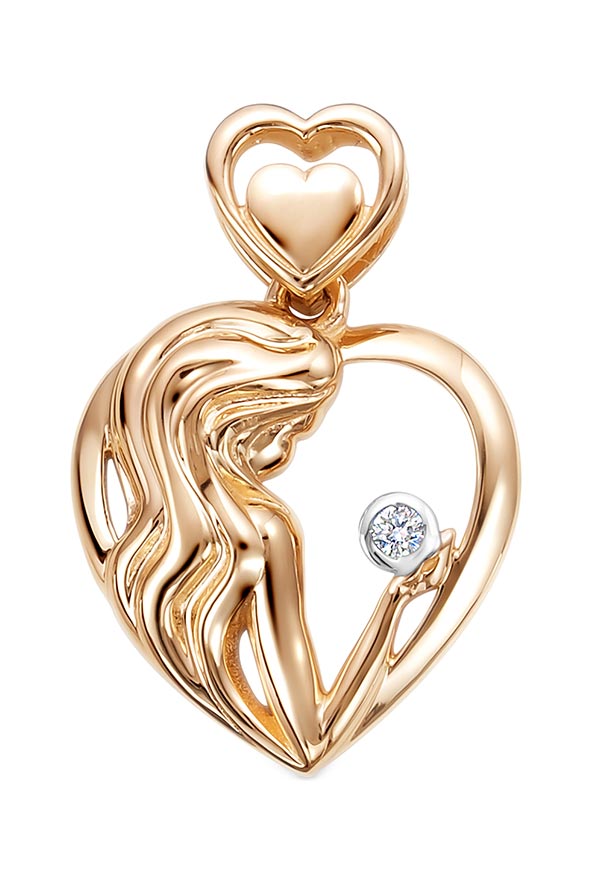 

Кулон женский Vesna jewelry 31291-151-00-00 из красного золота, бриллиант, 31291-151-00-00