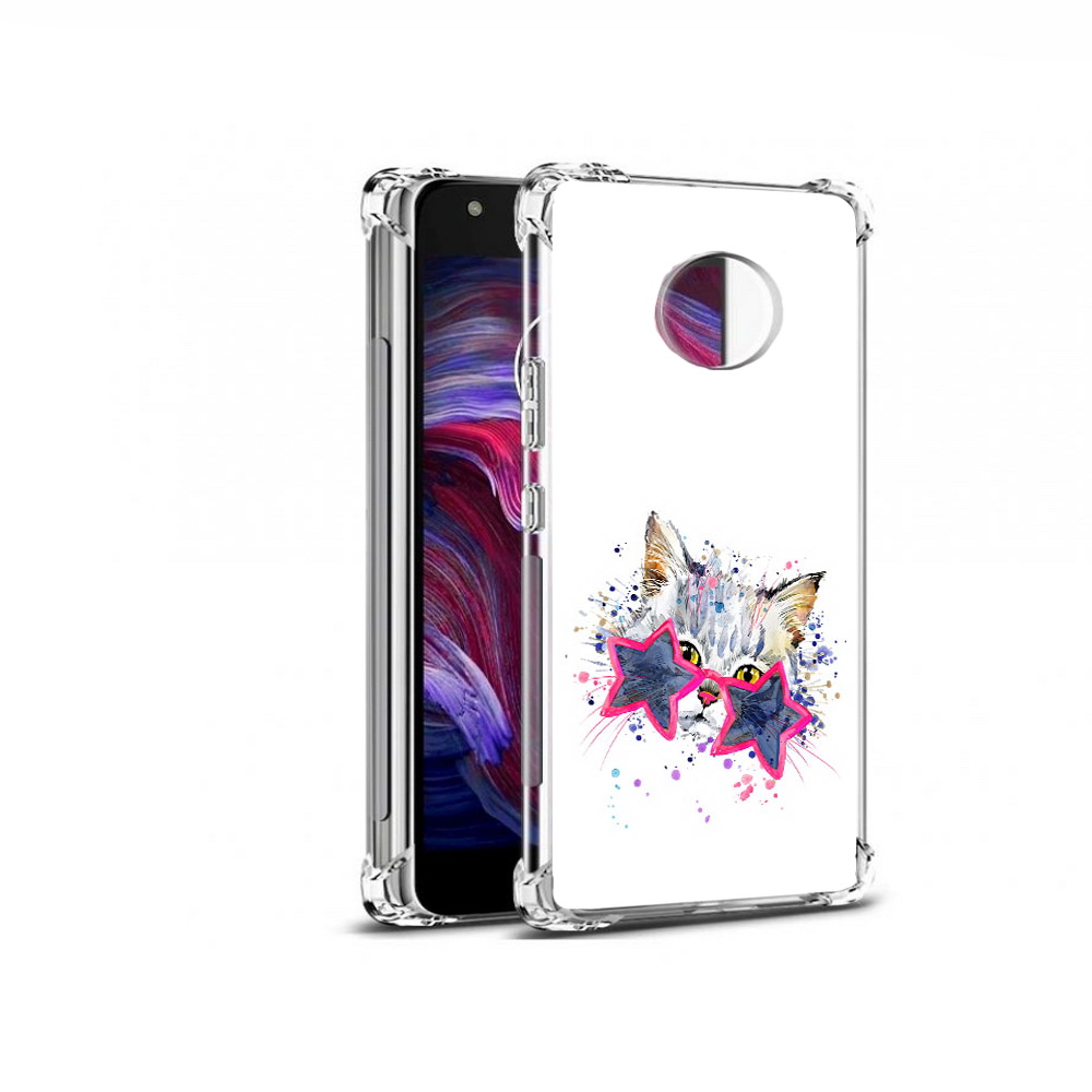 

Чехол MyPads Tocco для Motorola Moto X4 звездные очки (PT96319.371.353), Прозрачный, Tocco