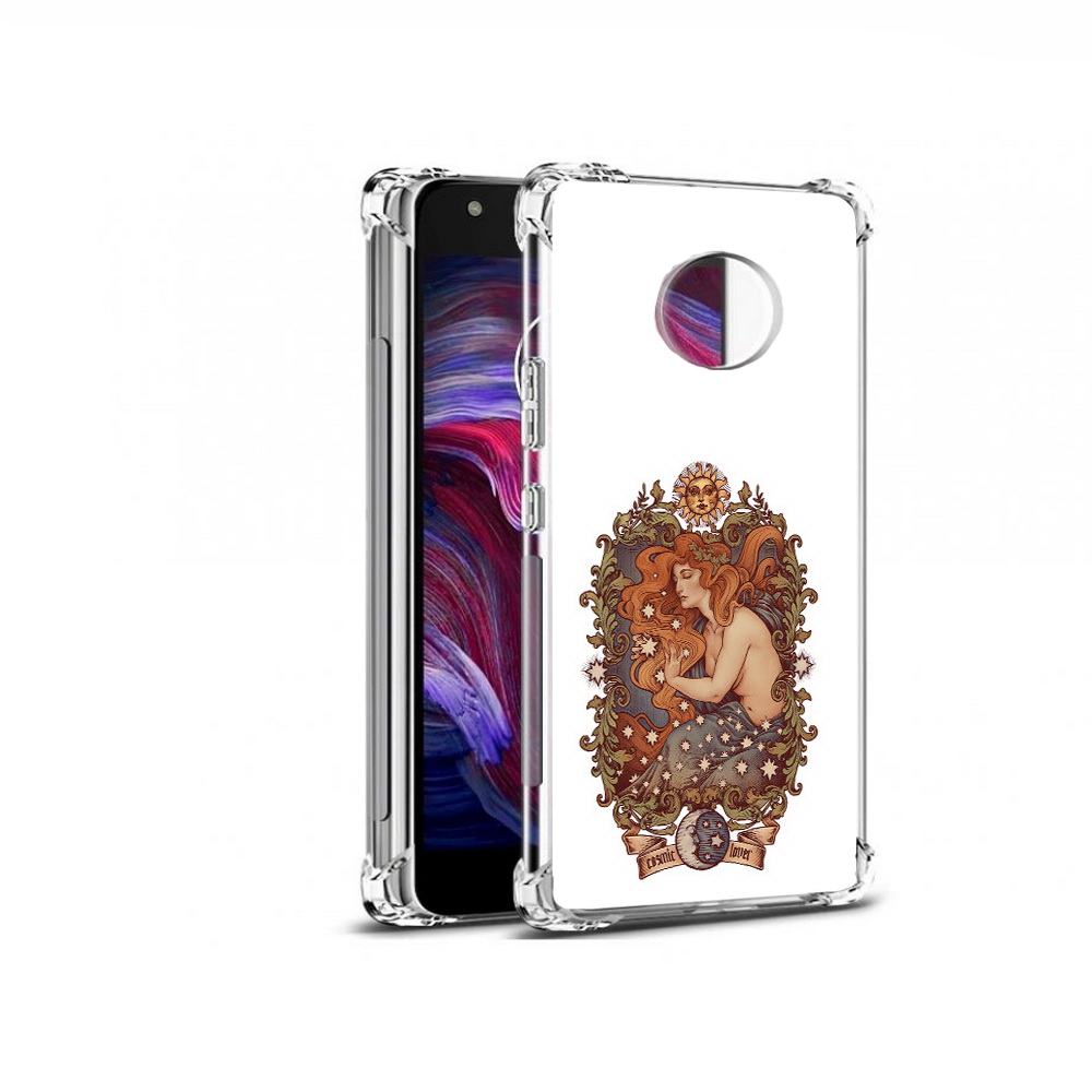 

Чехол MyPads Tocco для Motorola Moto X4 звездная девушка абстракция (PT96319.371.351), Прозрачный, Tocco