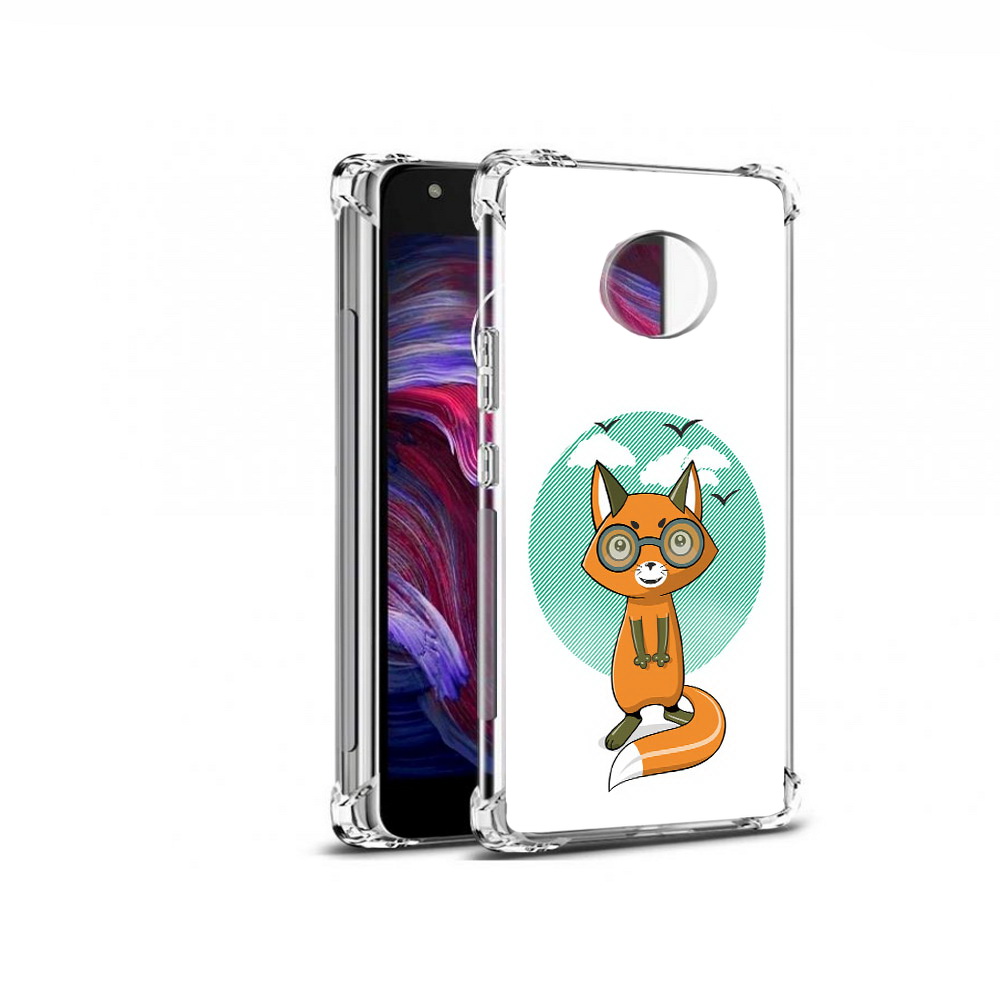 

Чехол MyPads Tocco для Motorola Moto X4 задумчивая лиса (PT96319.371.348), Прозрачный, Tocco