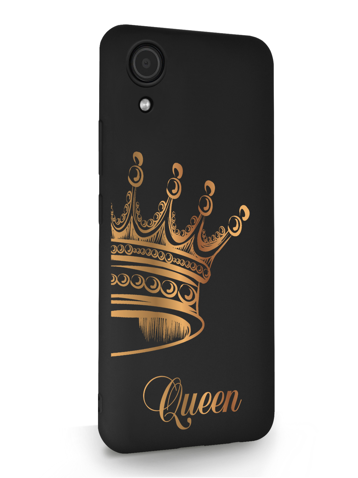 фото Чехол musthavecase для samsung galaxy a03 core парный чехол корона queen черный