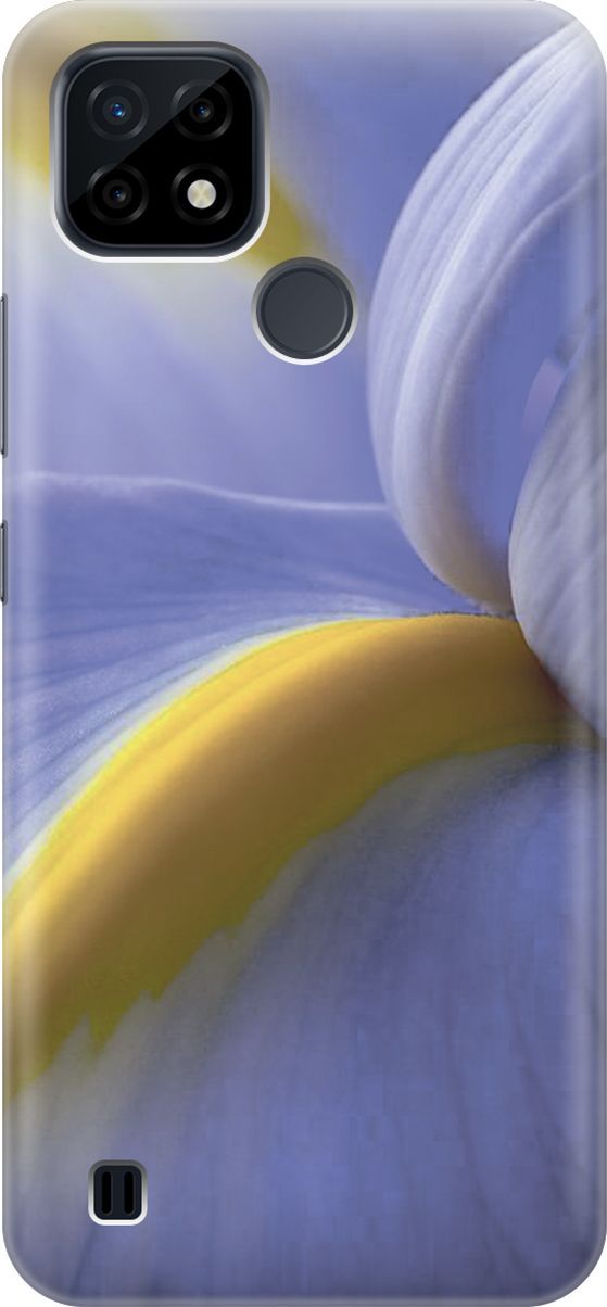 

Силиконовый чехол на realme C21 "Синяя калла", Желтый;фиолетовый, 4597