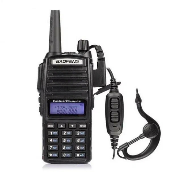 

Рация Baofeng UV-82 двухдиапазонная UHF и VHF 5W, 128 каналов, 400-520 +136-174 MHz LPD, Черный