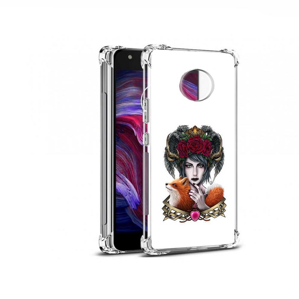 

Чехол MyPads Tocco для Motorola Moto X4 девушка с лисой (PT96319.371.314), Прозрачный, Tocco