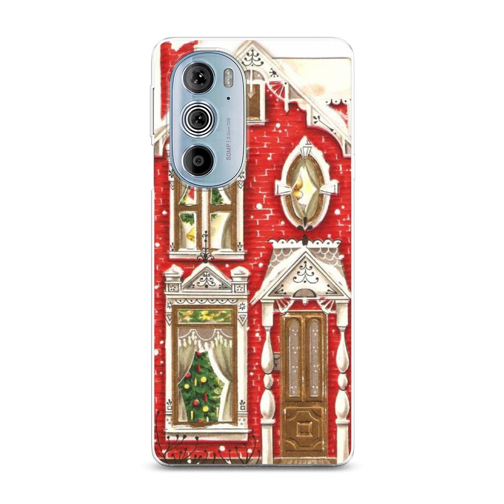 

Чехол на Motorola Edge 30 Pro "Пряничный домик", Белый;красный;зеленый, 243350-5