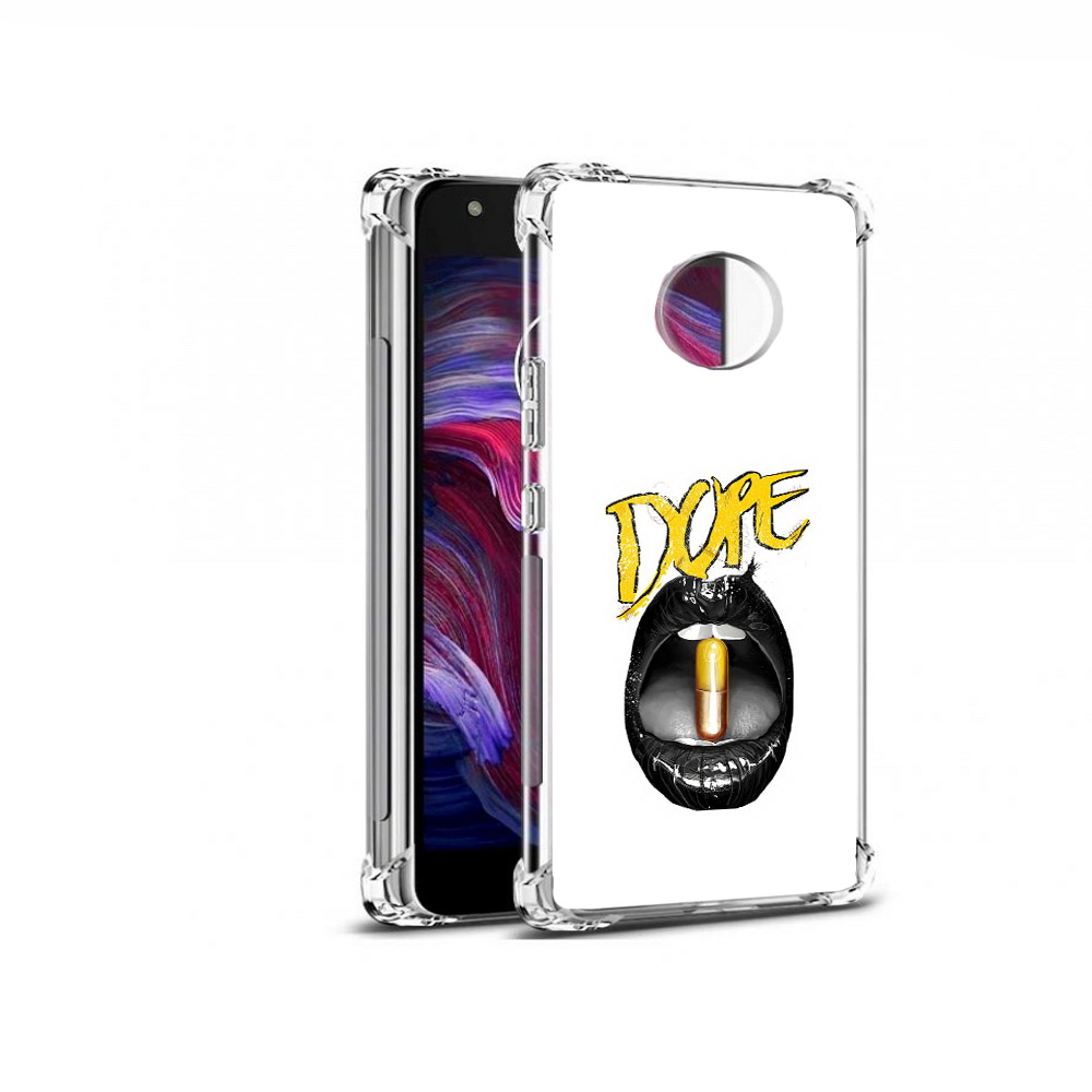 

Чехол MyPads Tocco для Motorola Moto X4 губы (PT96319.371.303), Прозрачный, Tocco