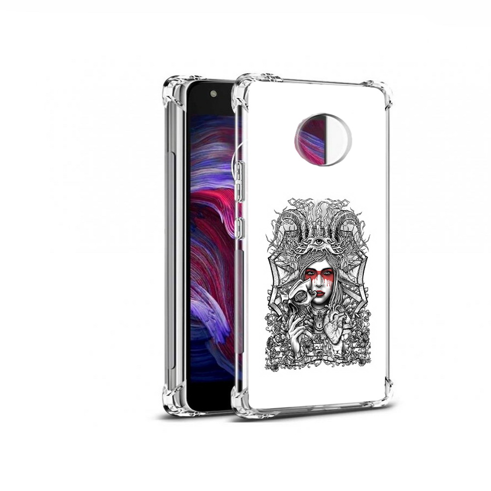 

Чехол MyPads Tocco для Motorola Moto X4 грусная девушка (PT96319.371.302), Прозрачный, Tocco