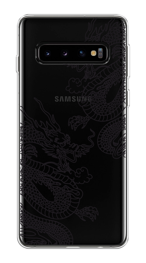 

Чехол на Samsung Galaxy S10 Plus "Два китайских дракона", Серый;черный, 27150-1