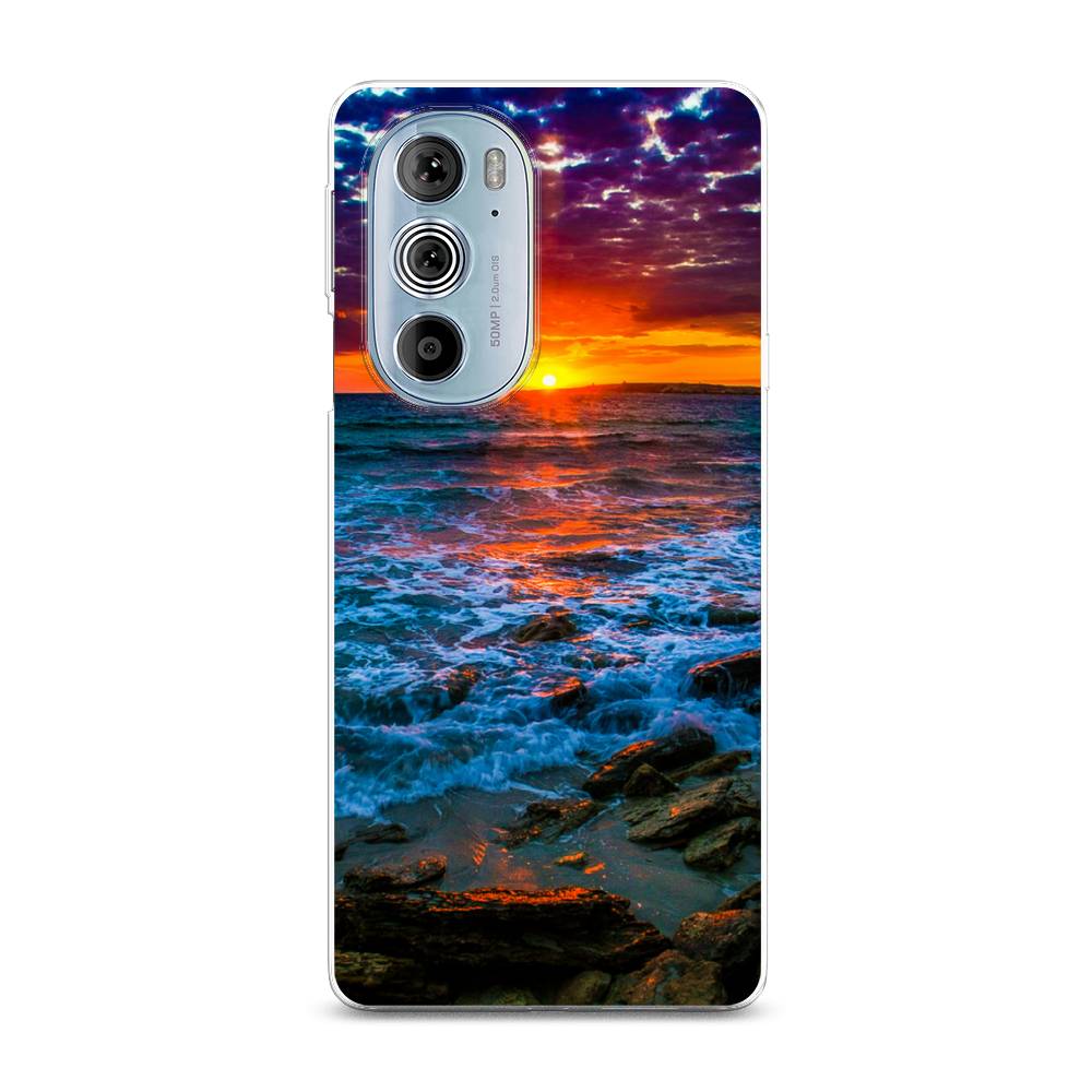 

Чехол на Motorola Edge 30 Pro "Закат 1", Оранжевый;синий, 243350-2