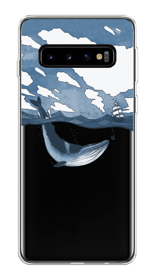 

Чехол на Samsung Galaxy S10 Plus "Большой кит", Синий, 27150-1