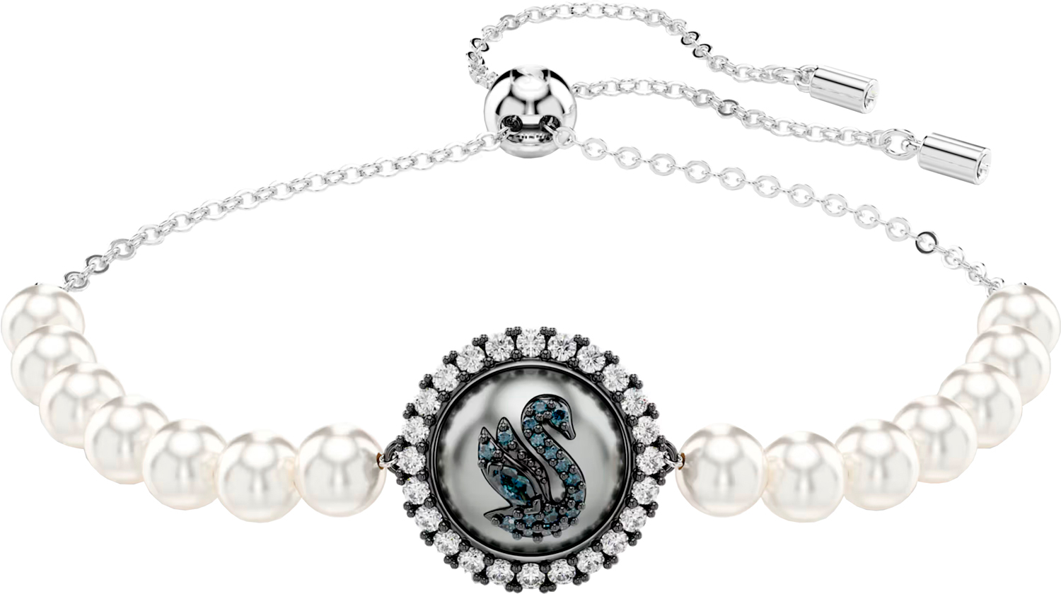 

Браслет из металла р. 24 Swarovski 5680851, искусственный жемчуг, 5680851