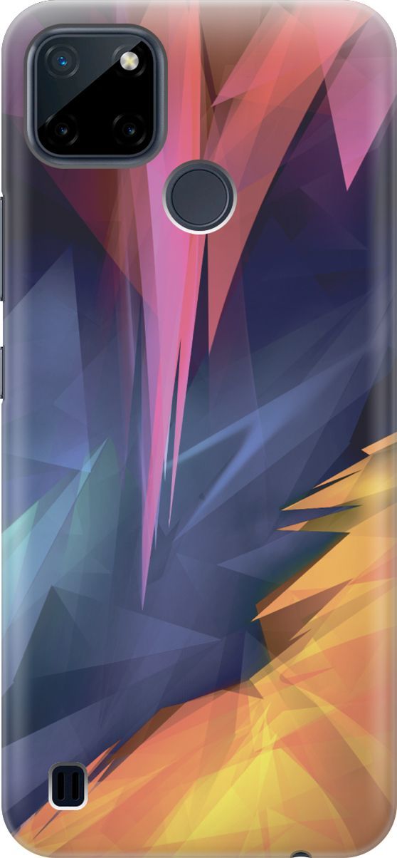 

Силиконовый чехол на Realme C21Y "Розовый, синий, желтый", Желтый;розовый, 6360